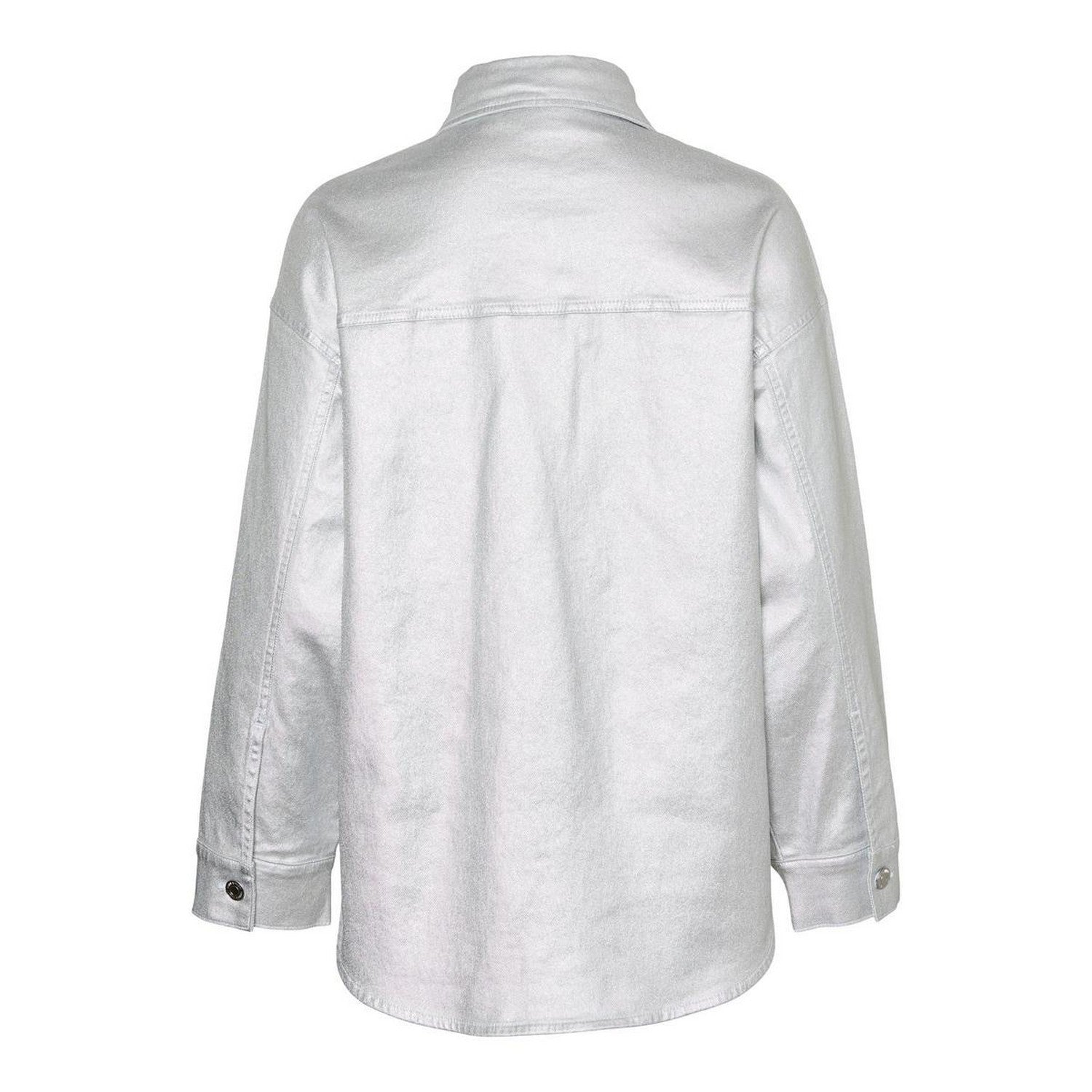 Silver - Back - Vero Moda Womens-Ladies Riva Drop Shoulder Oversized Shirt