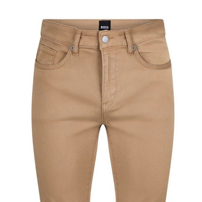 Medium Beige - Side - Boss Mens Denim 5 Pockets Jeans