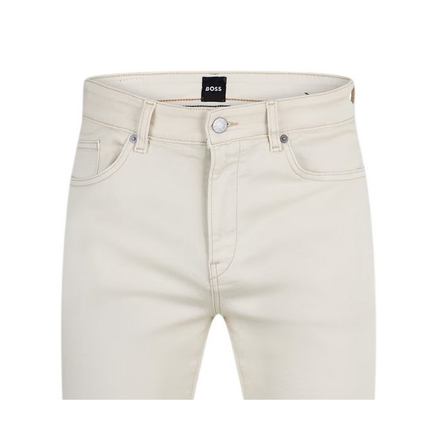 White - Lifestyle - Boss Mens Denim 5 Pockets Jeans
