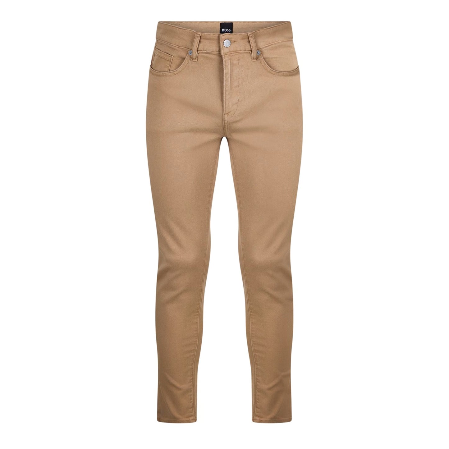 Medium Beige - Front - Boss Mens Denim 5 Pockets Jeans