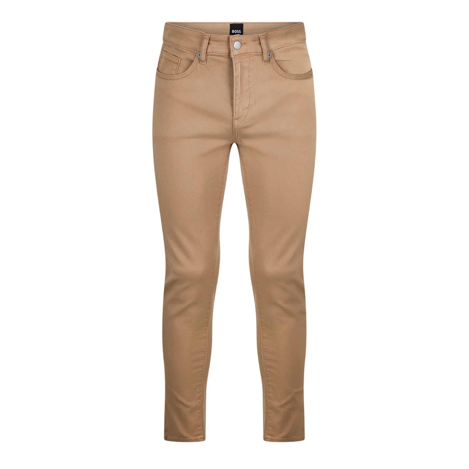 Medium Beige - Front - Boss Mens Denim 5 Pockets Jeans