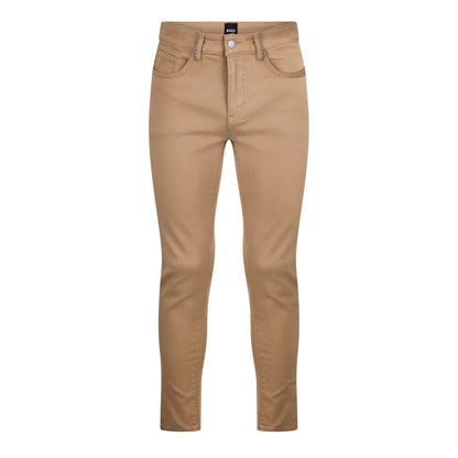 Medium Beige - Front - Boss Mens Denim 5 Pockets Jeans