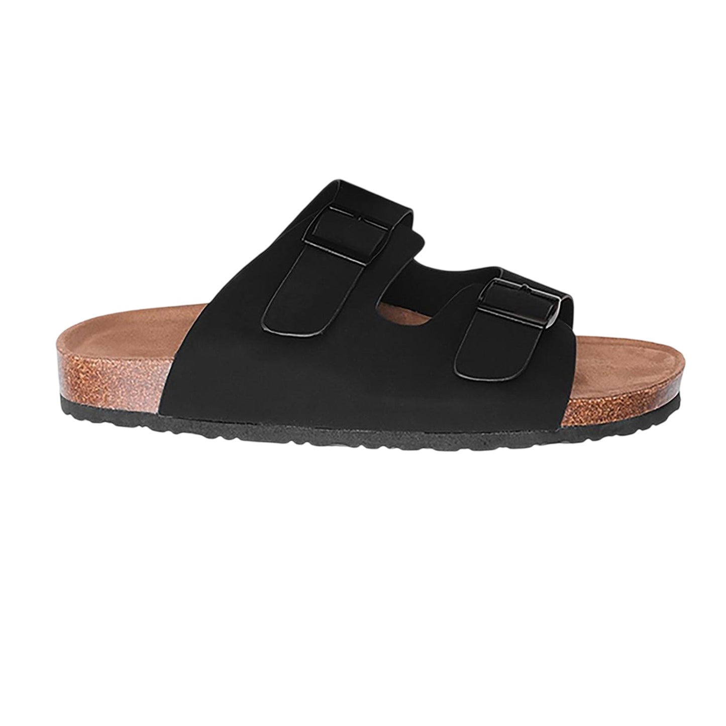 Black - Front - Where´s That From Womens-Ladies Willow Adjustable Strap Flatform Slides