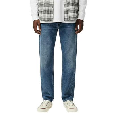 Blue - Side - Levis Mens 505 Regular Jeans