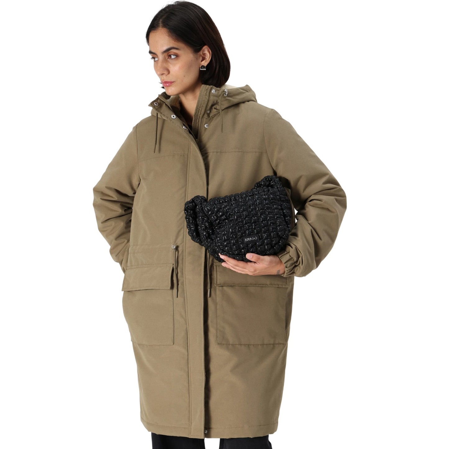 Dark Olive - Side - Timberland Womens-Ladies Parka