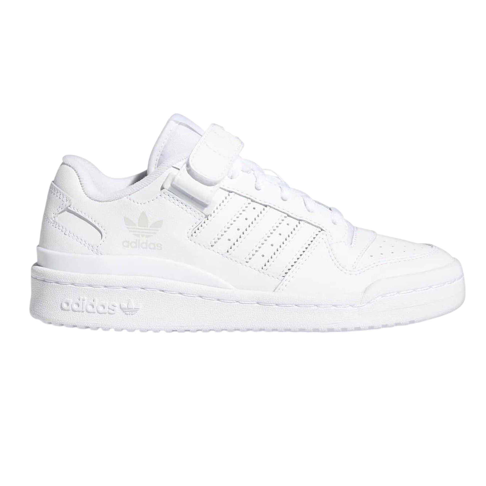 White - Front - Adidas Mens Forum Low Cut Shoes