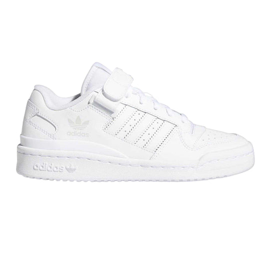White - Front - Adidas Mens Forum Low Cut Shoes