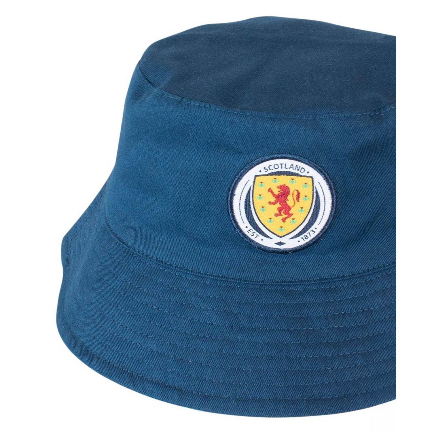 Navy-White - Back - Scotland Mens Crest Bucket Hat