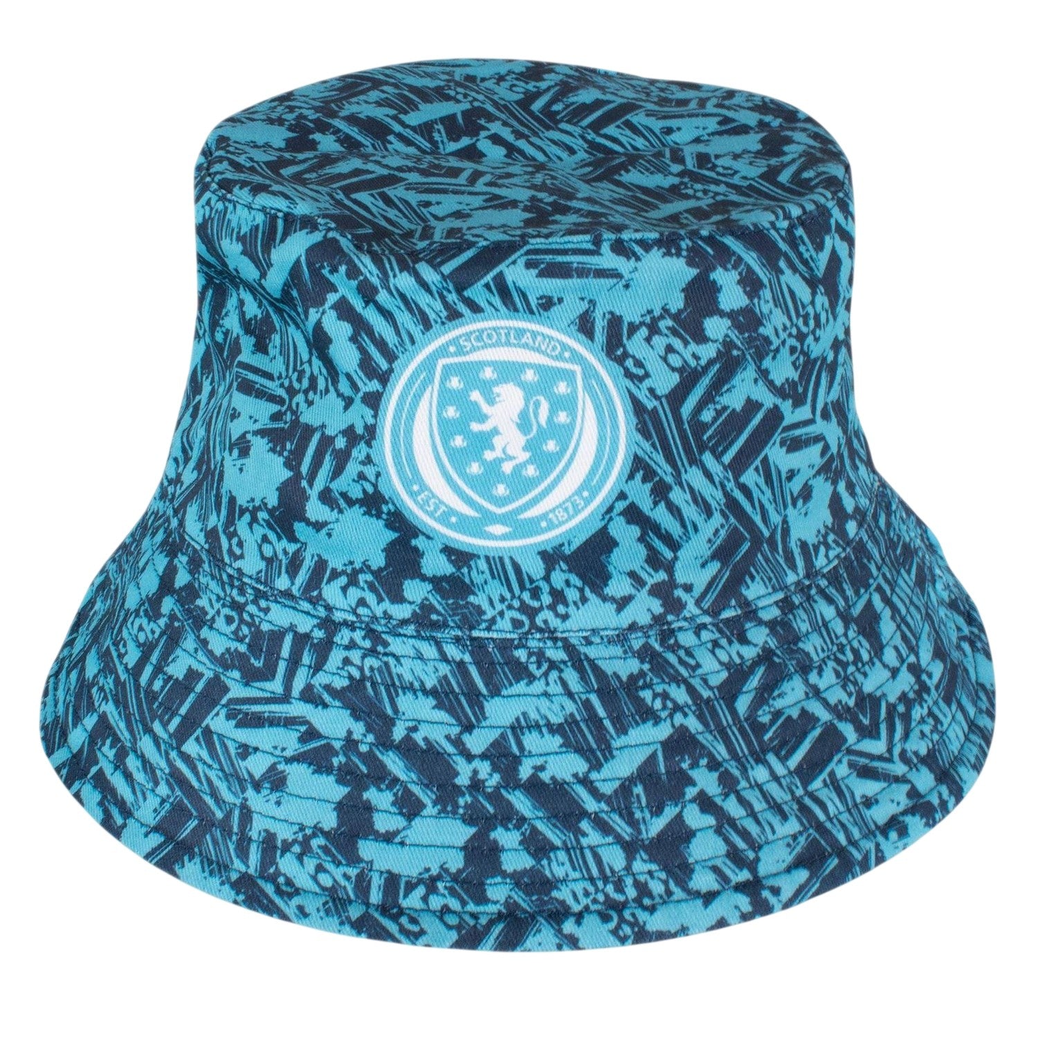 Navy-White - Side - Scotland Mens Crest Bucket Hat