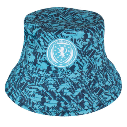 Navy-White - Side - Scotland Mens Crest Bucket Hat
