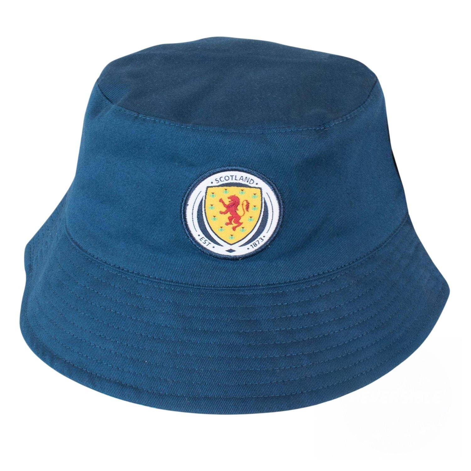 Navy-White - Front - Scotland Mens Crest Bucket Hat