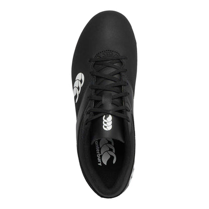 Black-White - Side - Canterbury Childrens-Kids Phoenix Raze SG Regular Soft Ground Rugby Boots