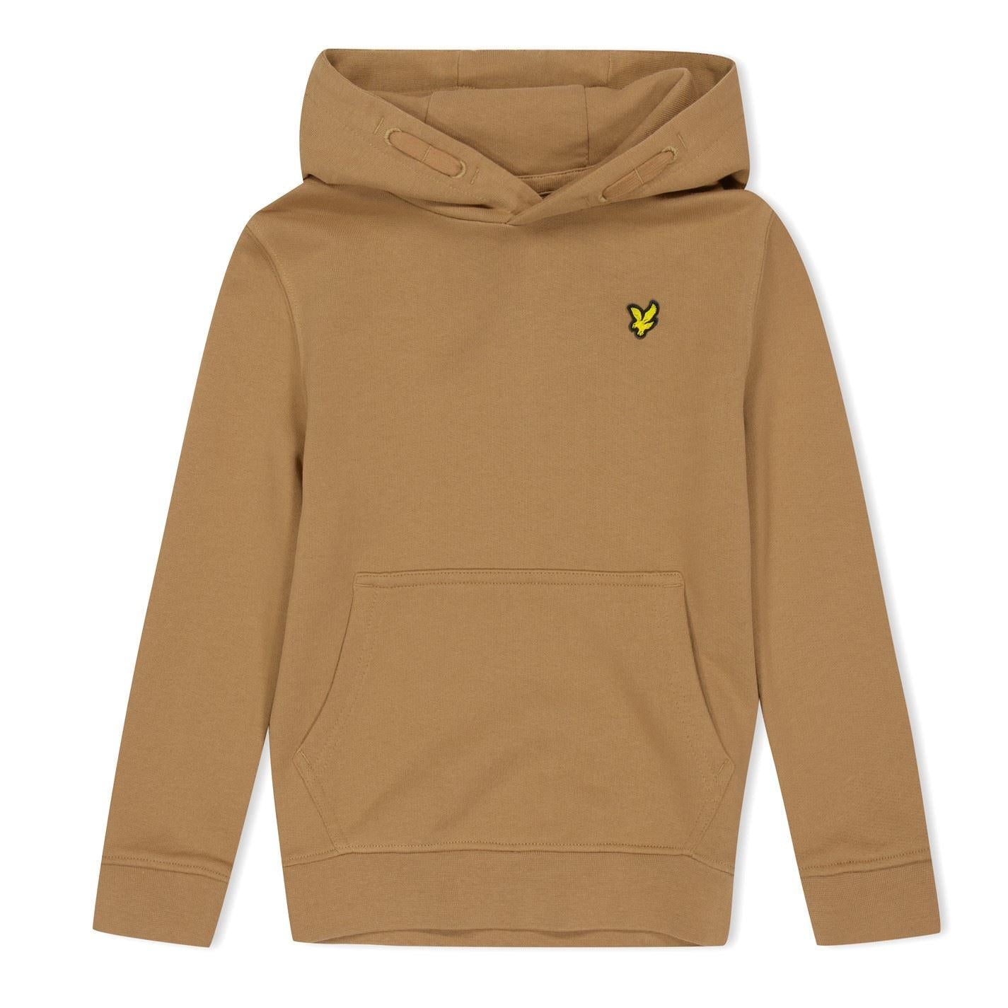 Tigers Eye - Front - Lyle & Scott Childrens-Kids Logo Drawstring Hoodie