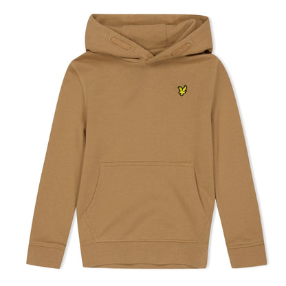 Tigers Eye - Front - Lyle & Scott Childrens-Kids Logo Drawstring Hoodie