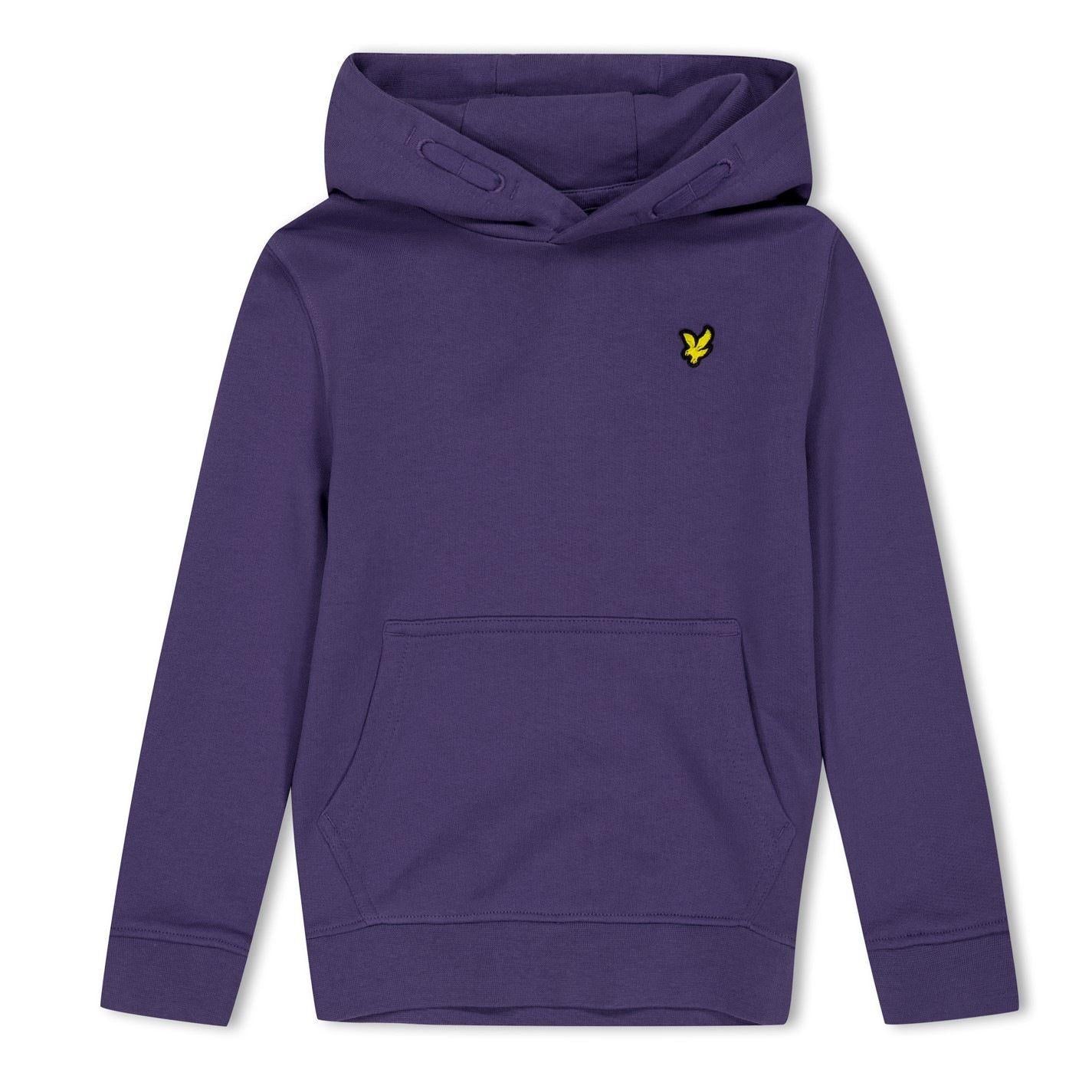 Graystone - Front - Lyle & Scott Childrens-Kids Logo Drawstring Hoodie