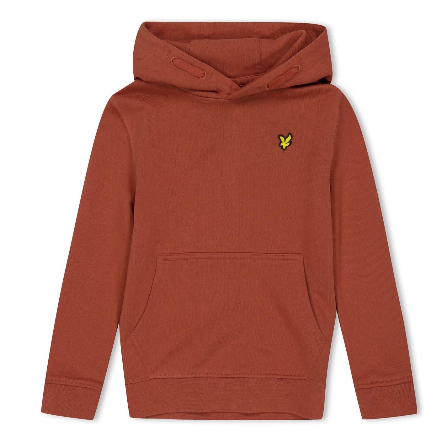 Brick - Front - Lyle & Scott Childrens-Kids Logo Drawstring Hoodie