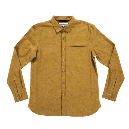 Dijon - Front - Roamers Mens Willow Collared Long-Sleeved Shirt