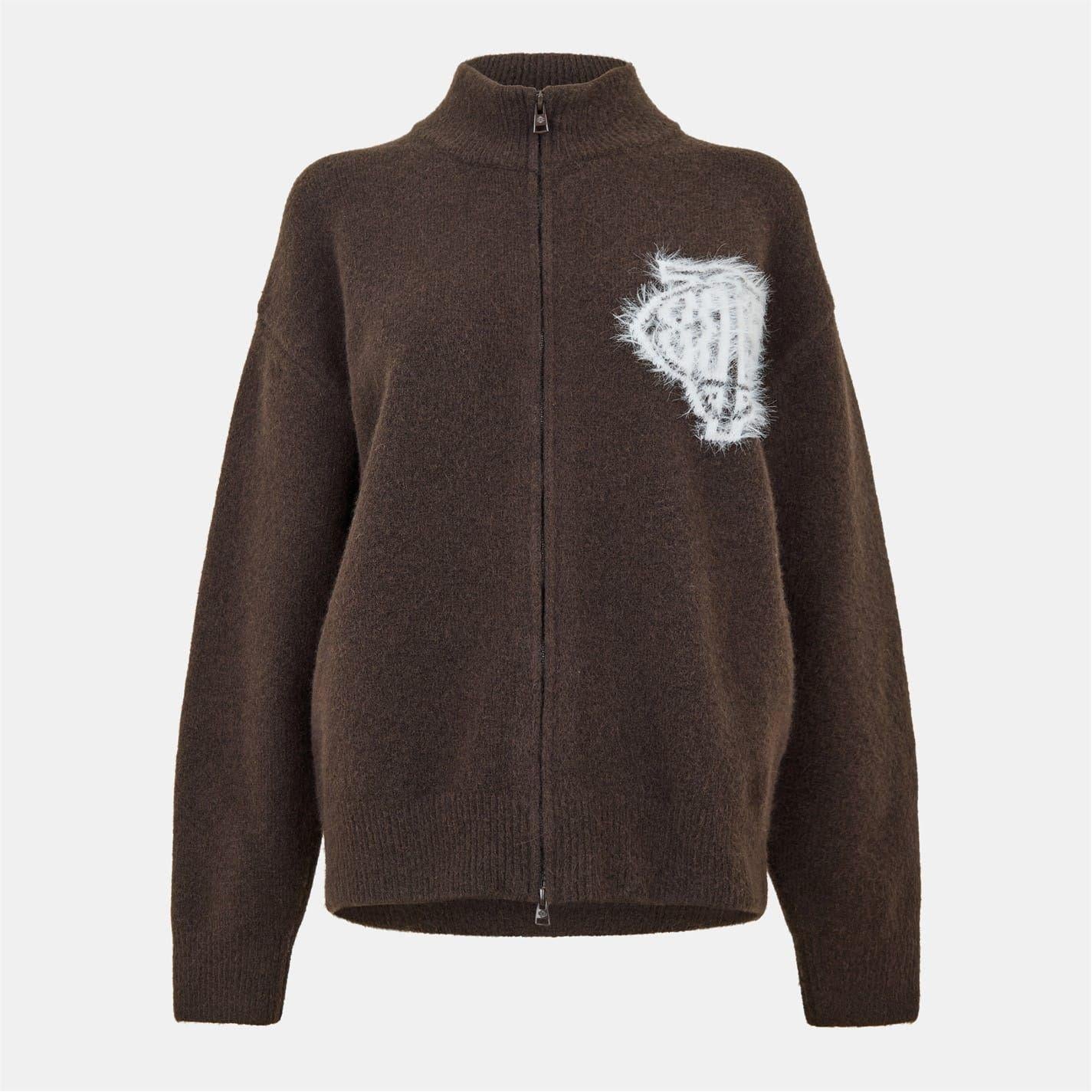 Brown - Front - Couture Unisex Adult Distressed Jacket