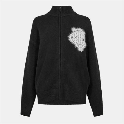 Black - Front - Couture Unisex Adult Distressed Jacket
