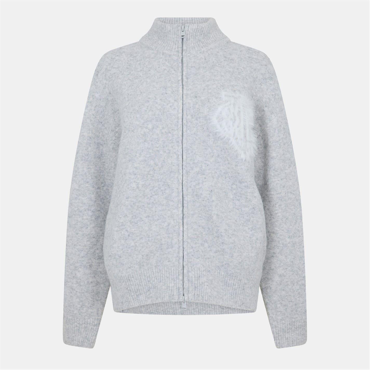 Grey Melange - Front - Couture Unisex Adult Distressed Jacket
