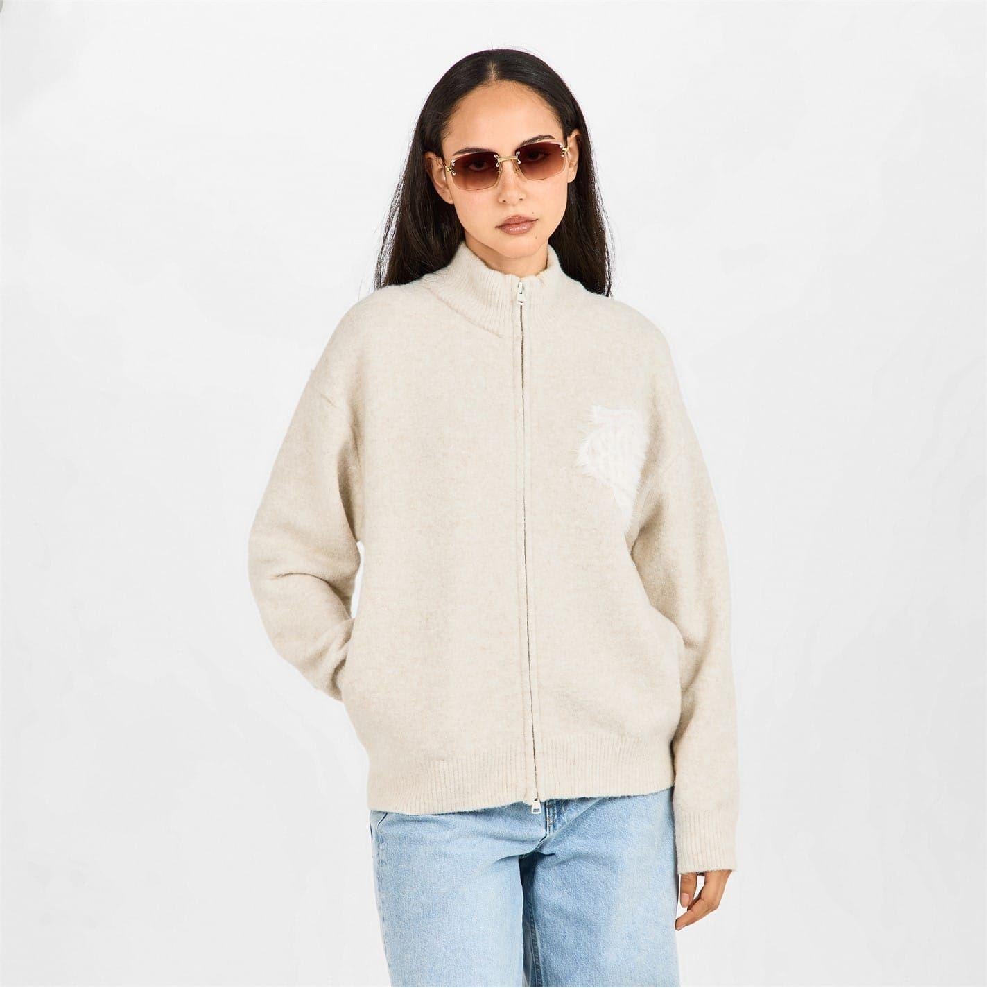 Beige - Side - Couture Unisex Adult Distressed Jacket