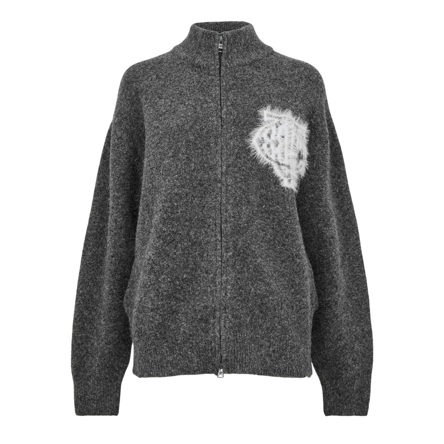 Charcoal - Front - Couture Unisex Adult Distressed Jacket
