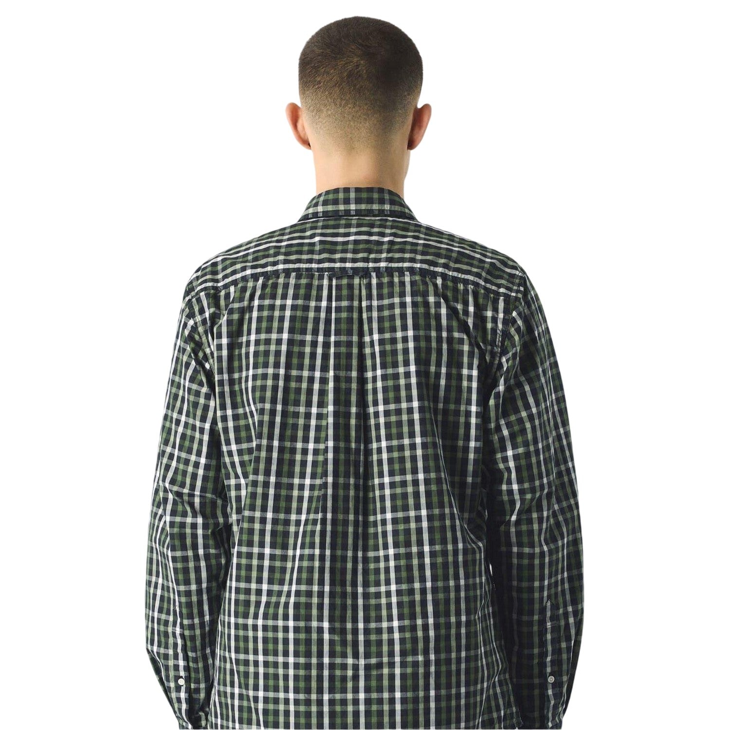 Black - Back - Pretty Green Mens Pelton Checkerboard Shirt