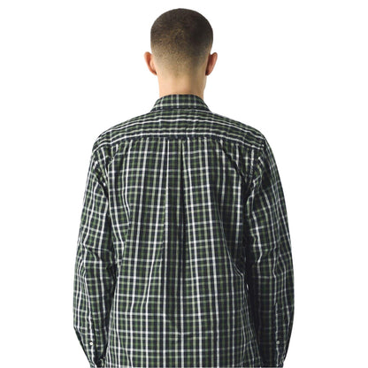 Black - Back - Pretty Green Mens Pelton Checkerboard Shirt