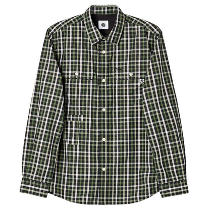 Black - Front - Pretty Green Mens Pelton Checkerboard Shirt