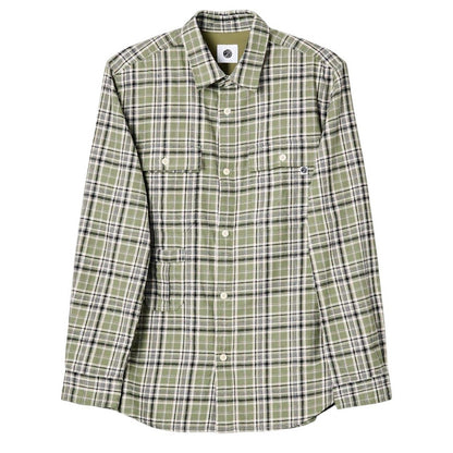 Green - Front - Pretty Green Mens Thornley Checked Long-Sleeved Shirt