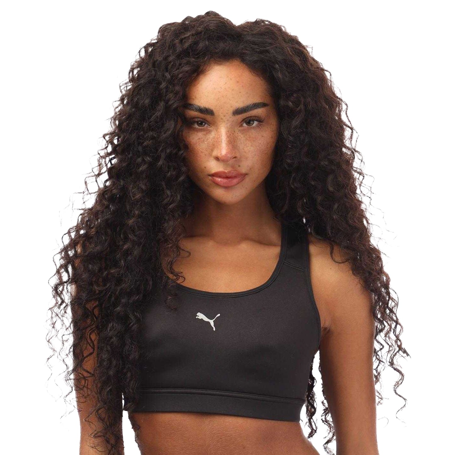 Black - Front - Puma Womens-Ladies Running Sports Bra