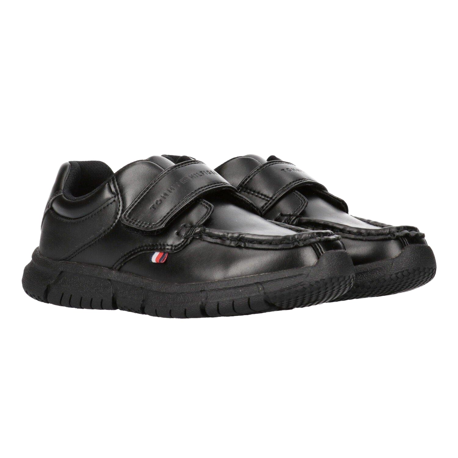 Black - Pack Shot - Tommy Hilfiger Womens-Ladies Hook and Loop Trainers
