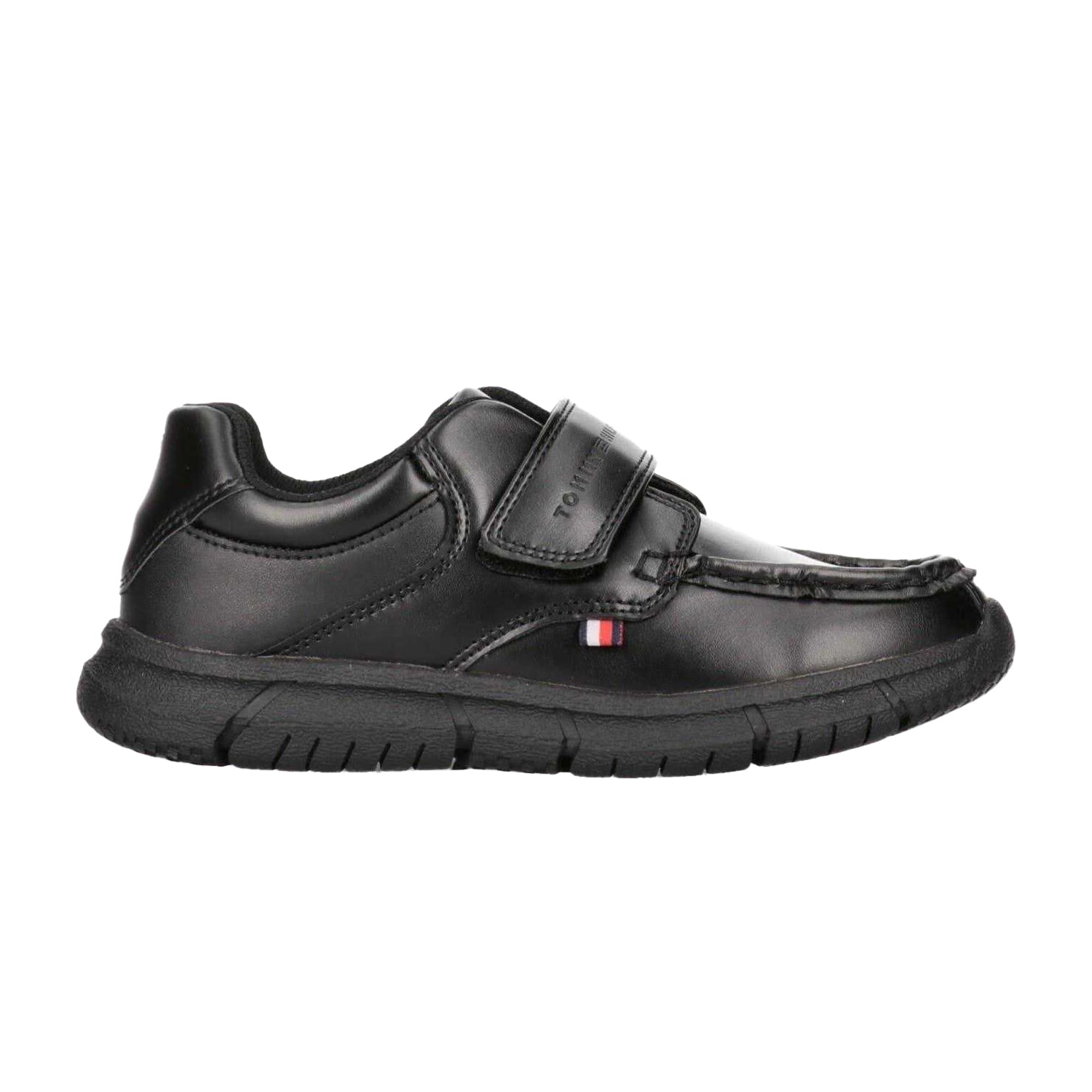 Black - Front - Tommy Hilfiger Womens-Ladies Hook and Loop Trainers
