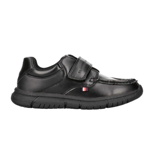 Black - Front - Tommy Hilfiger Womens-Ladies Hook and Loop Trainers