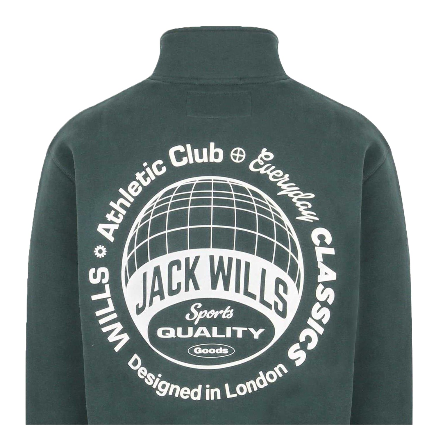 Pine - Lifestyle - Jack Wills Mens Quarter Zip Long-Sleeved Athletic Sweatshirt