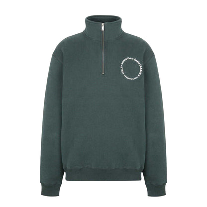 Pine - Front - Jack Wills Mens Quarter Zip Long-Sleeved Athletic Sweatshirt