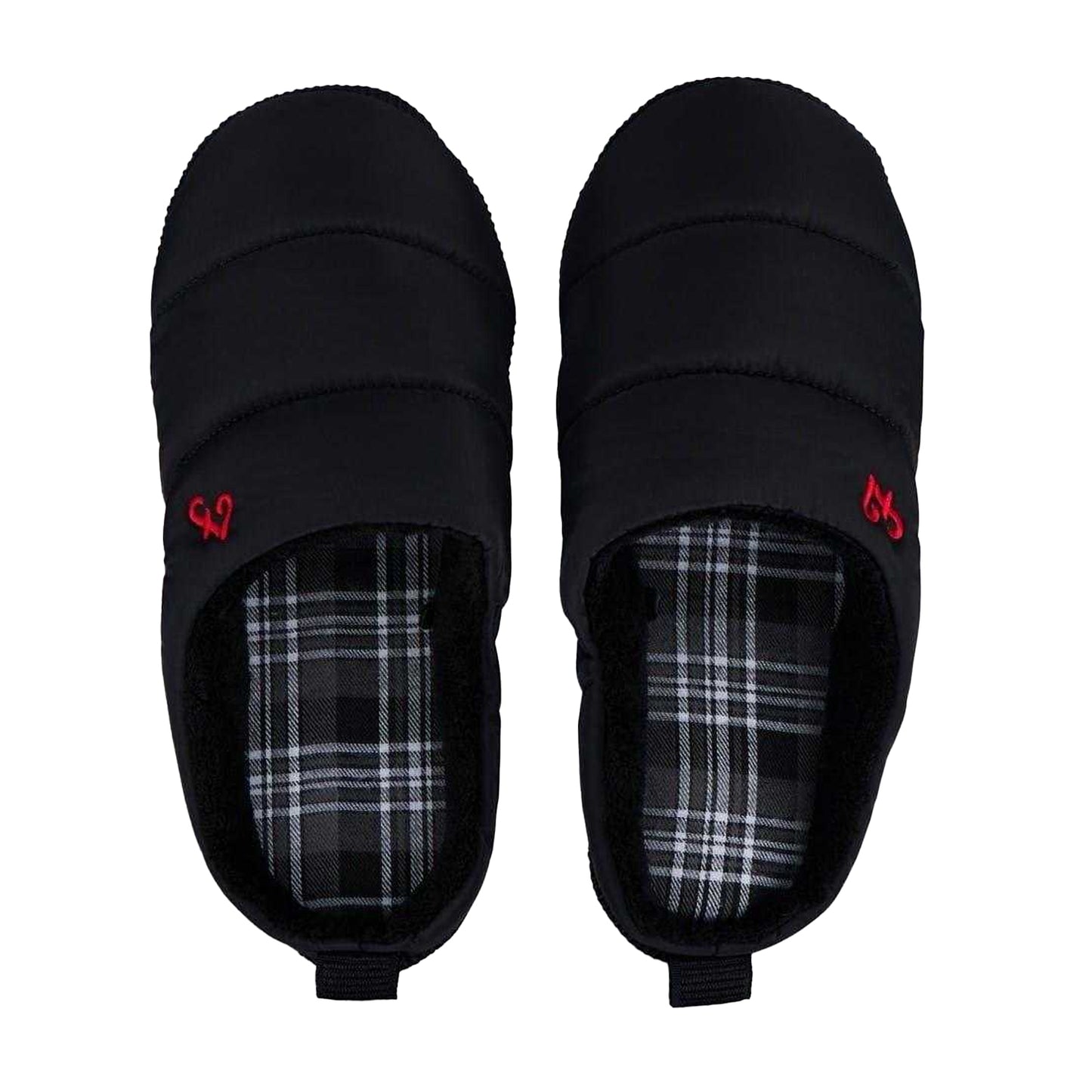 Black - Side - Farah Mens Mule Slippers