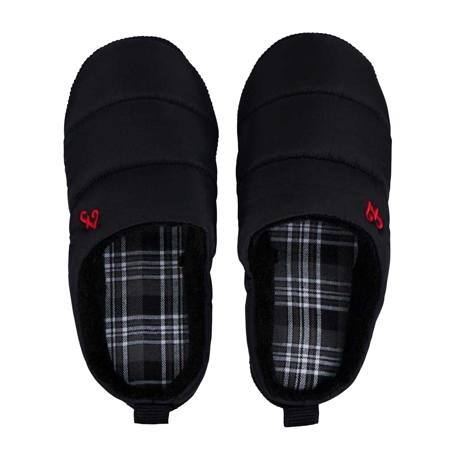 Black - Side - Farah Mens Mule Slippers