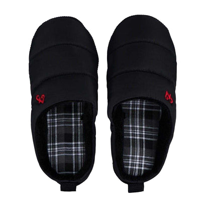 Black - Side - Farah Mens Mule Slippers
