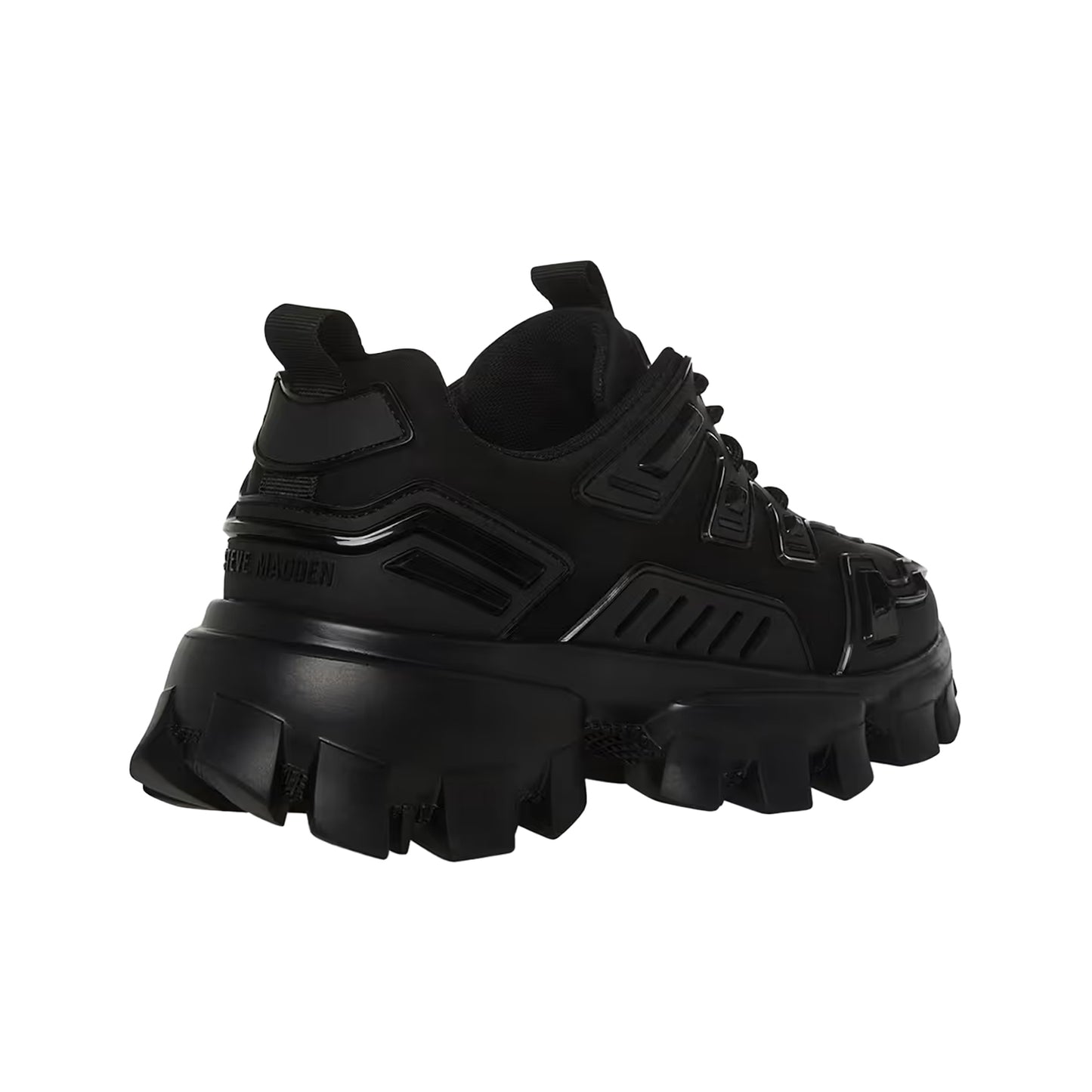 Black - Back - Steve Madden Womens-Ladies Prize Low Cut Trainers