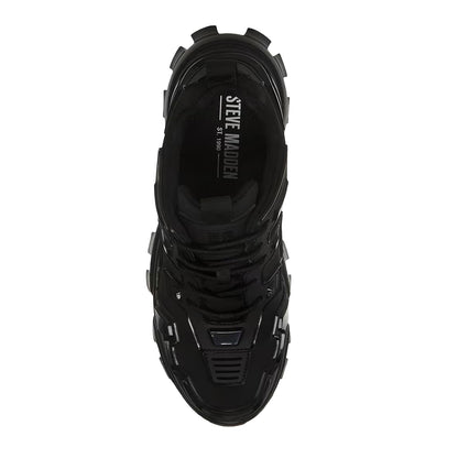 Black - Side - Steve Madden Womens-Ladies Prize Low Cut Trainers