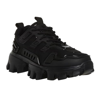 Black - Pack Shot - Steve Madden Womens-Ladies Prize Low Cut Trainers
