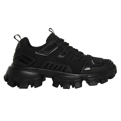 Black - Front - Steve Madden Womens-Ladies Prize Low Cut Trainers
