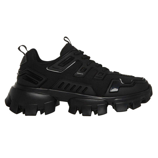 Black - Front - Steve Madden Womens-Ladies Prize Low Cut Trainers