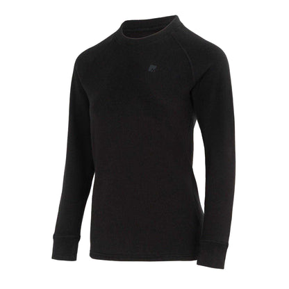 Black - Front - Nevica Womens-Ladies Chamonix Crew Neck Raglan Base Layer Top