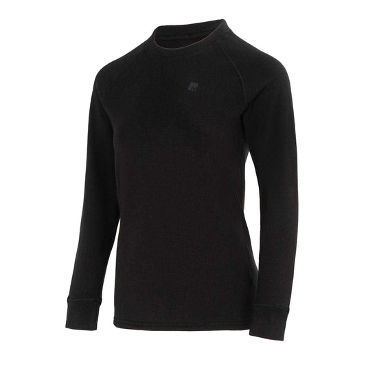 Black - Front - Nevica Womens-Ladies Chamonix Crew Neck Raglan Base Layer Top