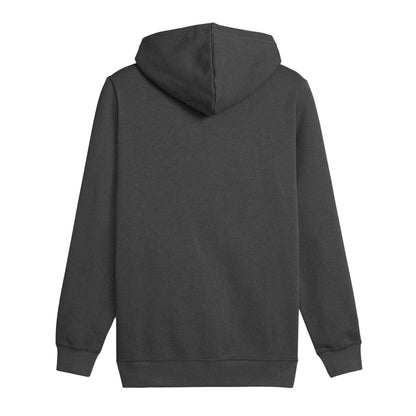 Grey - Back - Puma Mens Fleece Branded Tape Hoodie