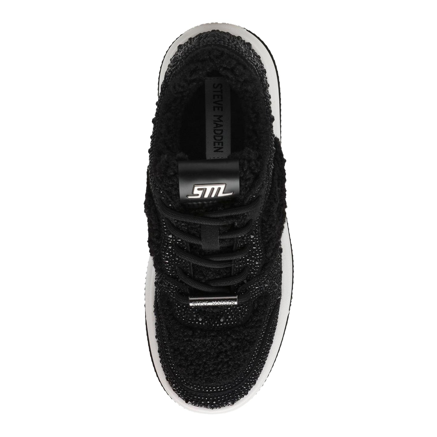 Black - Side - Steve Madden Womens-Ladies Dynamo RF Trainers