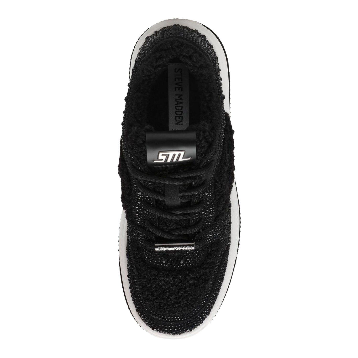 Black - Side - Steve Madden Womens-Ladies Dynamo RF Trainers