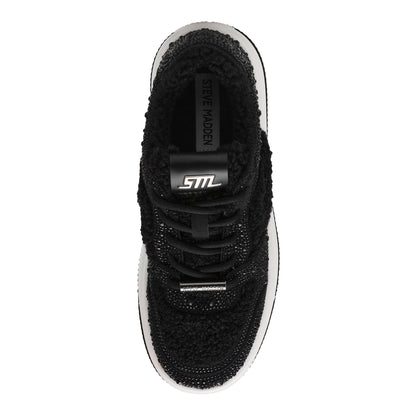 Black - Side - Steve Madden Womens-Ladies Dynamo RF Trainers